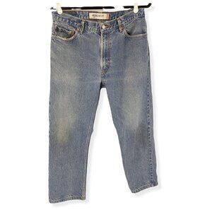 Levi's 505 Regular Fit Denim Jeans Cotton Light Wash Mens W36 L32 MEAS 33 X 26.5